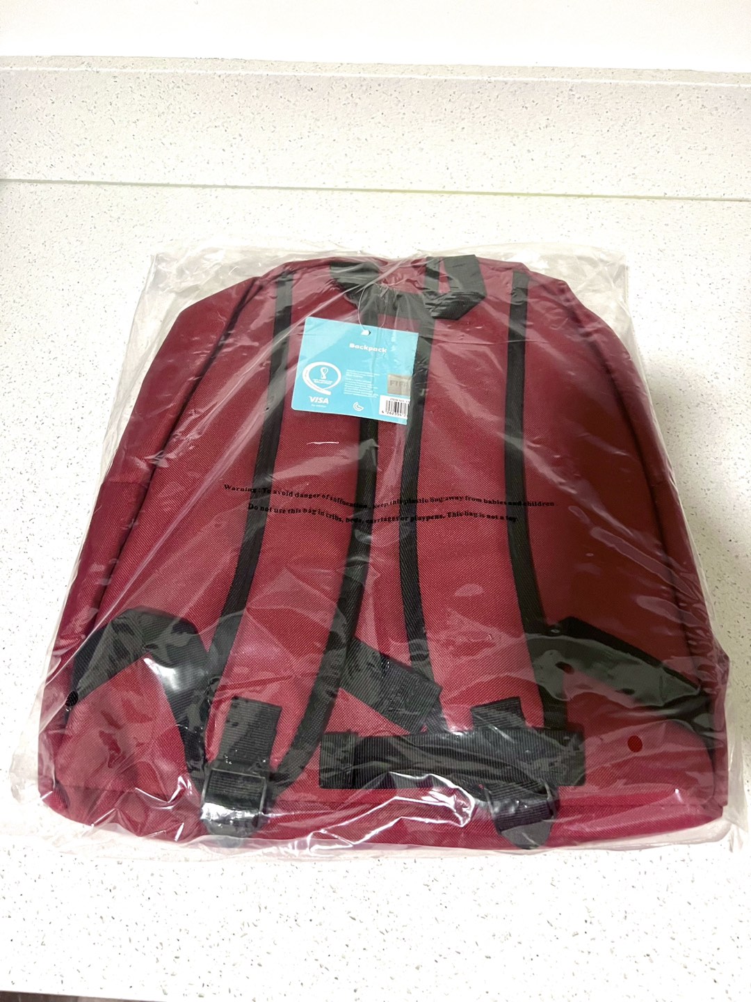 FIFA 2022 Qatar World Cup Burgundy Backpack - NEW - photo 3