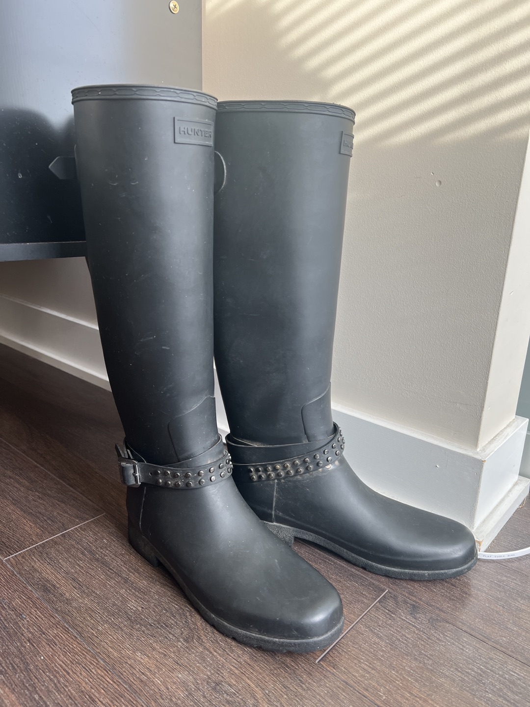 HUNTER BOOTS | Tall Black with Buckles (8) thumbnail