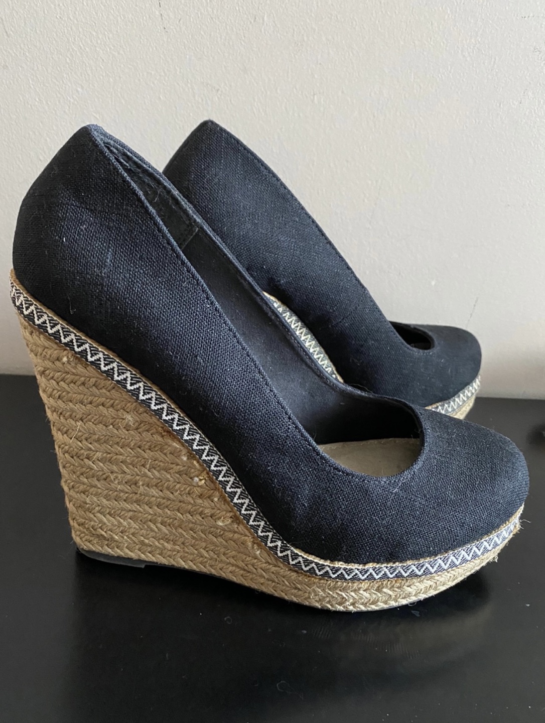Call it Spring Black Wedge Heels thumbnail