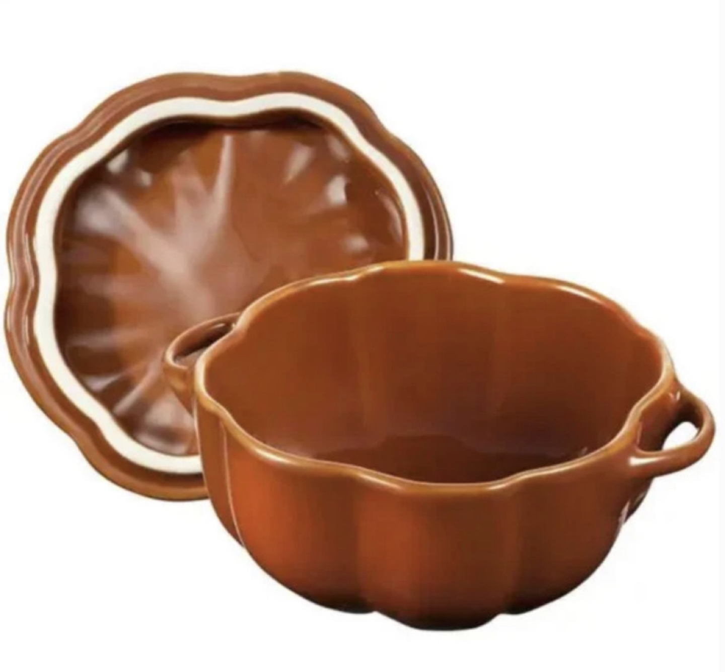 [STAUB] CERAMIQUE 710 ML CERAMIC PUMPKIN COCOTTE, CINNAMON - photo 2