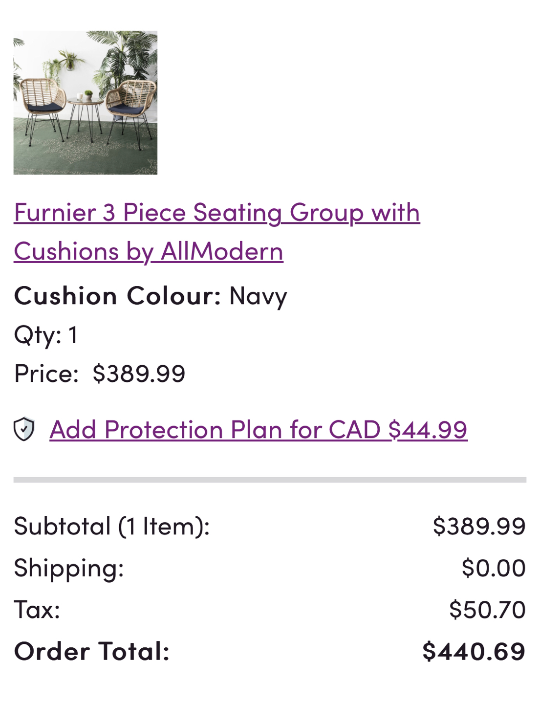 AllModern patio set - photo 4