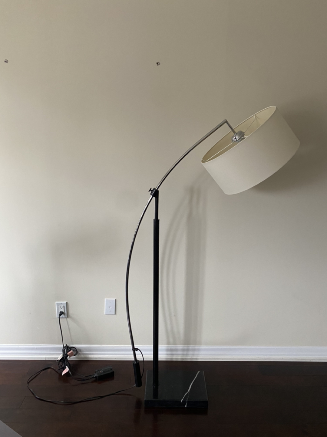 Drum Shade Floor Lamp (Chrome/Cream) - Goldcoaster - photo 2