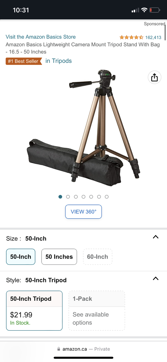 Camera tripod and bag thumbnail