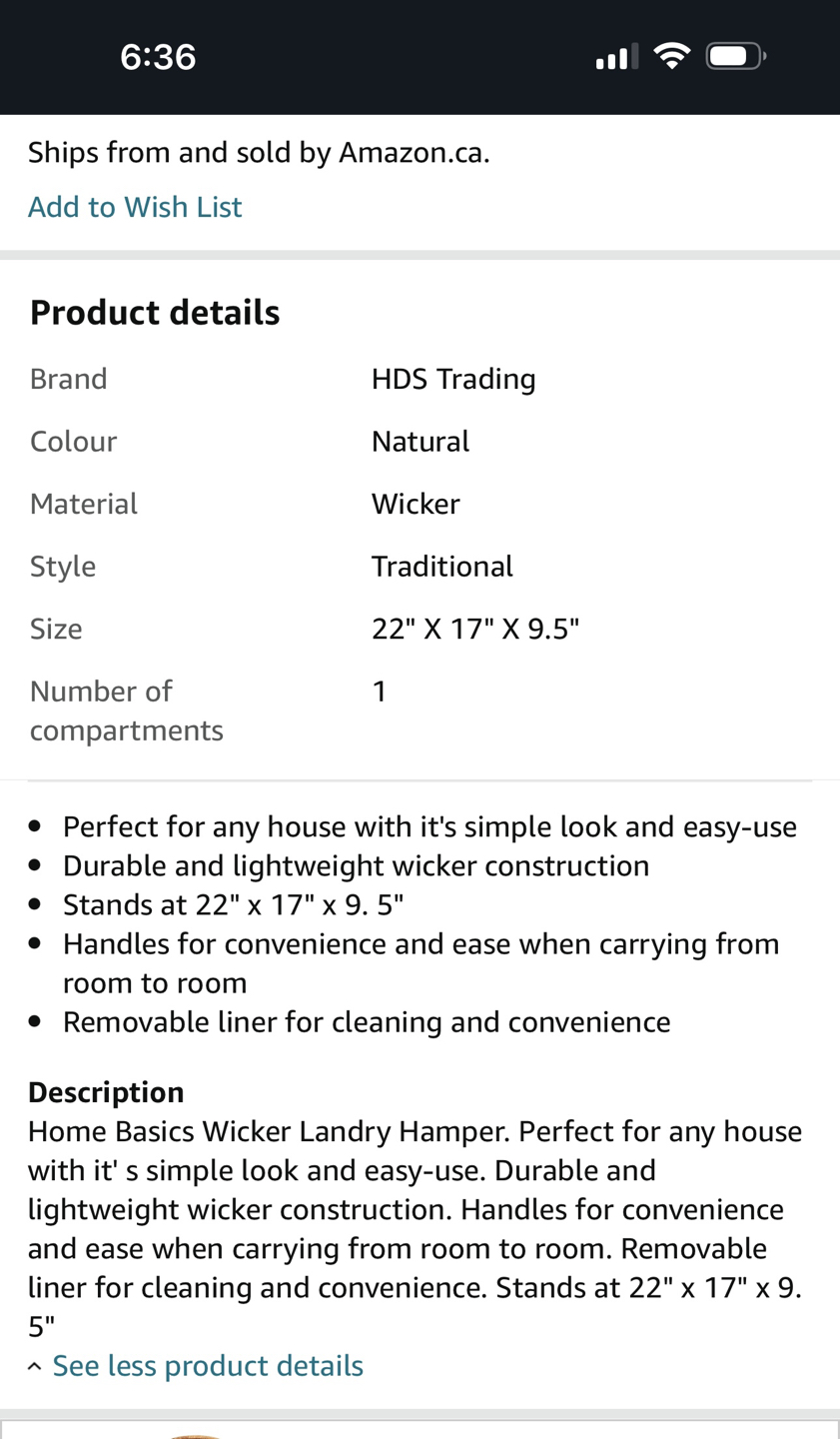 Wicker Laundry Basket image indicator(6)