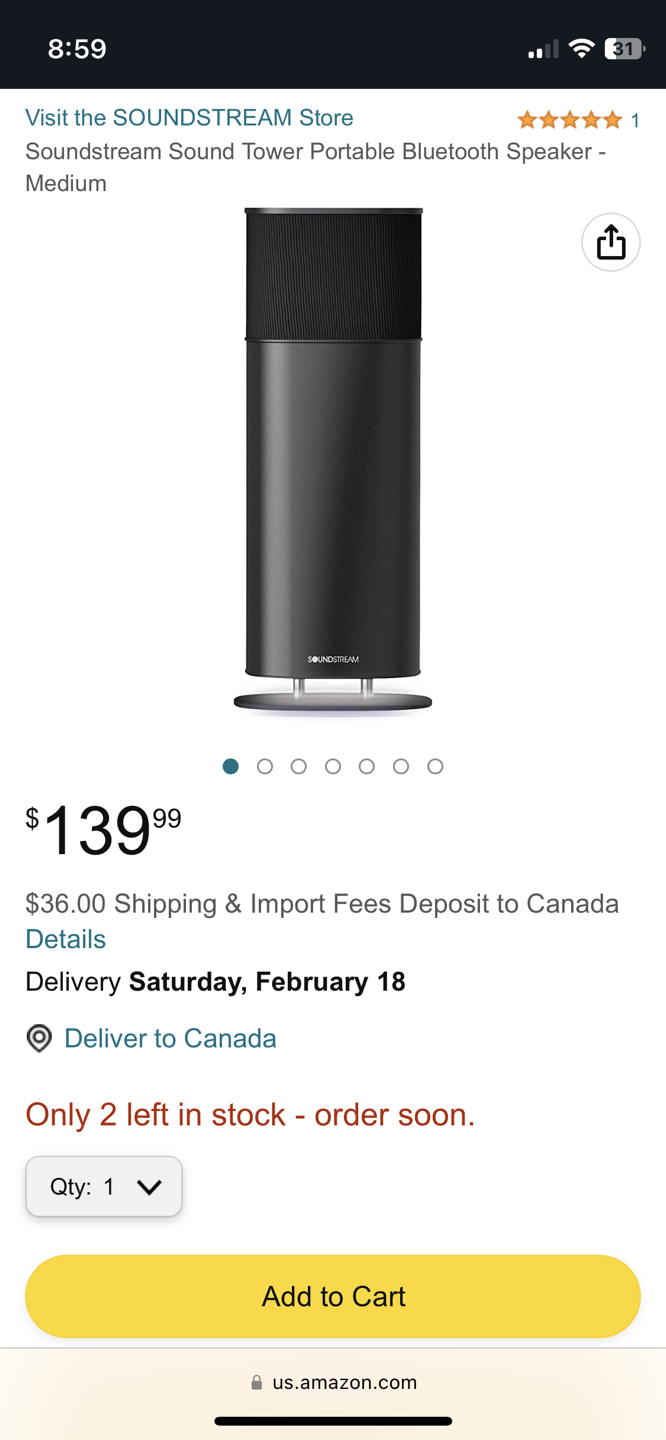 Soundstream Sound Tower Portable Bluetooth Speaker - Medium thumbnail