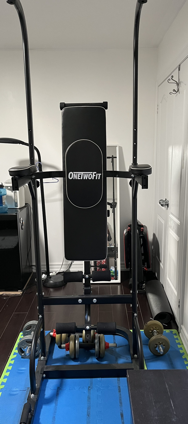 Multi-Function gym-Sit Up,Adjust. Height Pull Up, Dip Station