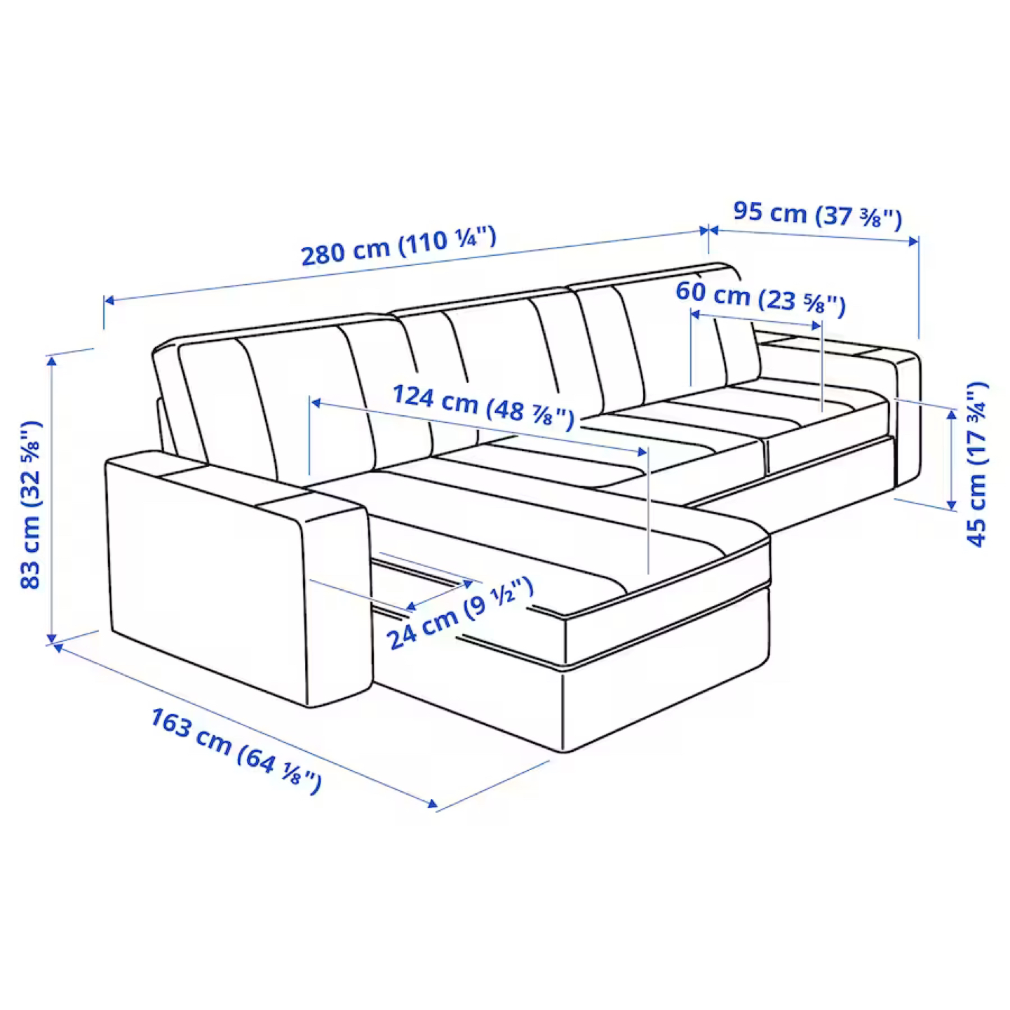 Ikea Kivik Sofa with Chaise image indicator(6)