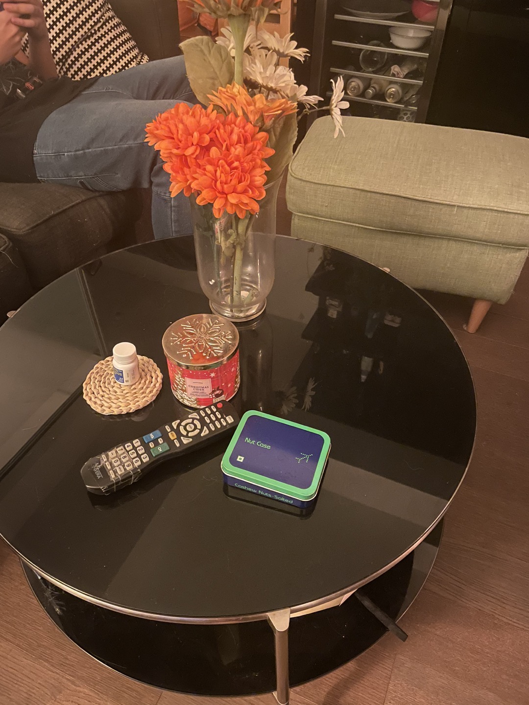Wayfair canada glass top center table with storage and wheels.