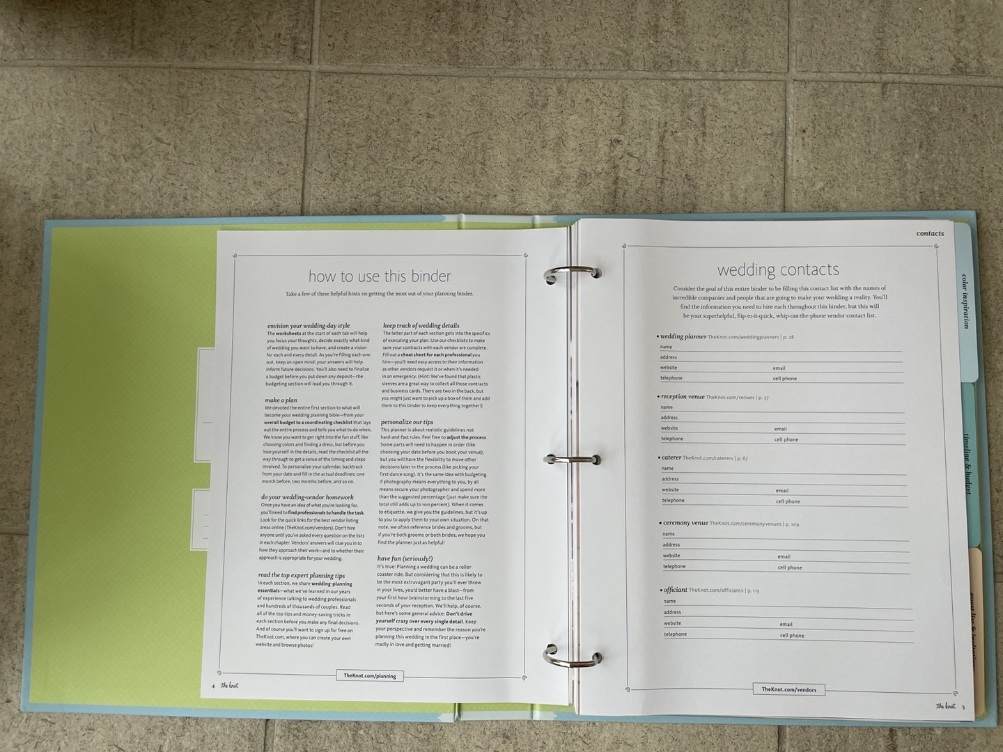 The Knot Wedding planner & organizer binder - photo 2