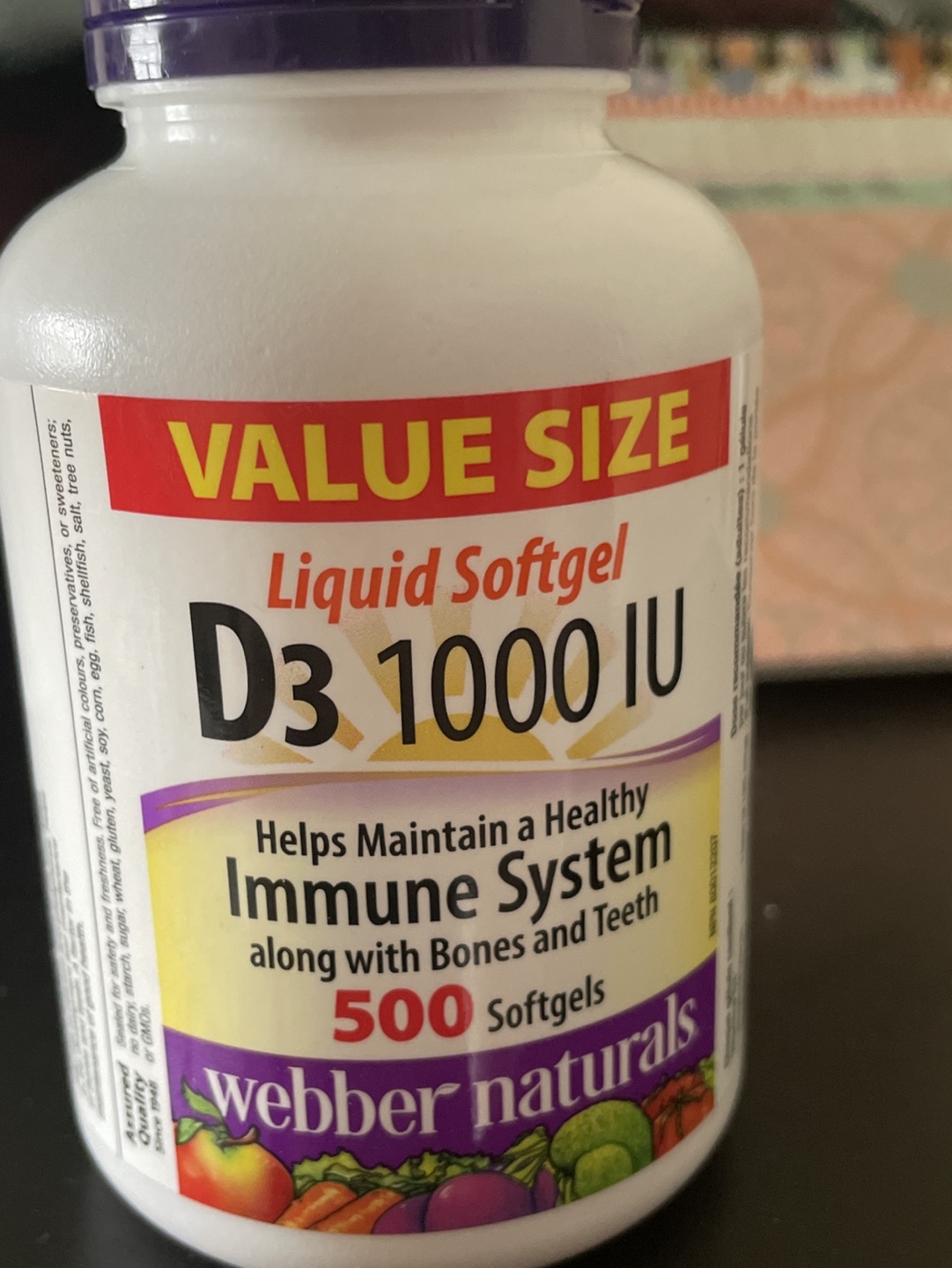 Vitamin D3 1000 IU 500 soft gel VALUE SIZE thumbnail