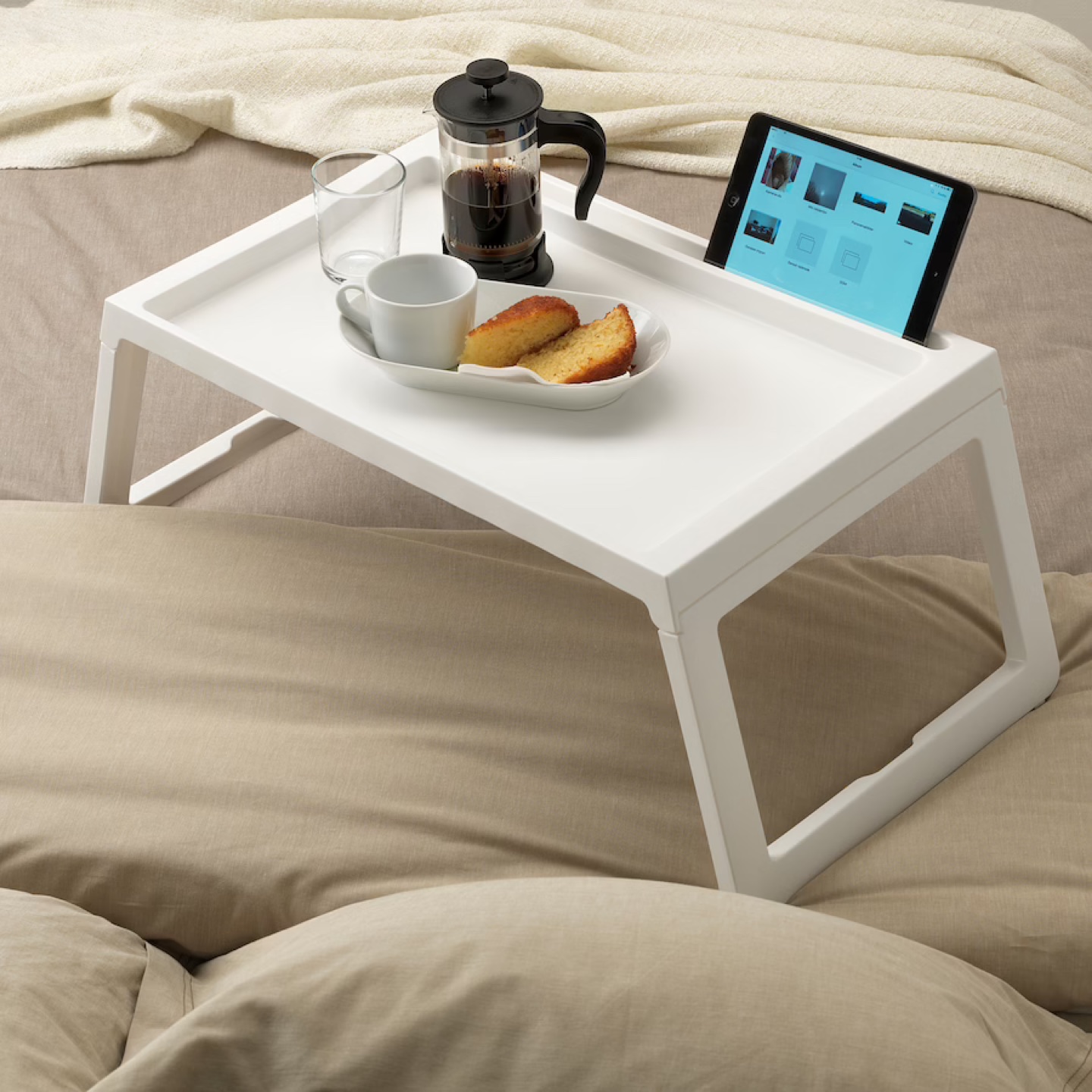 IKEA KLIPSK Bed tray, table stand, white - photo 5