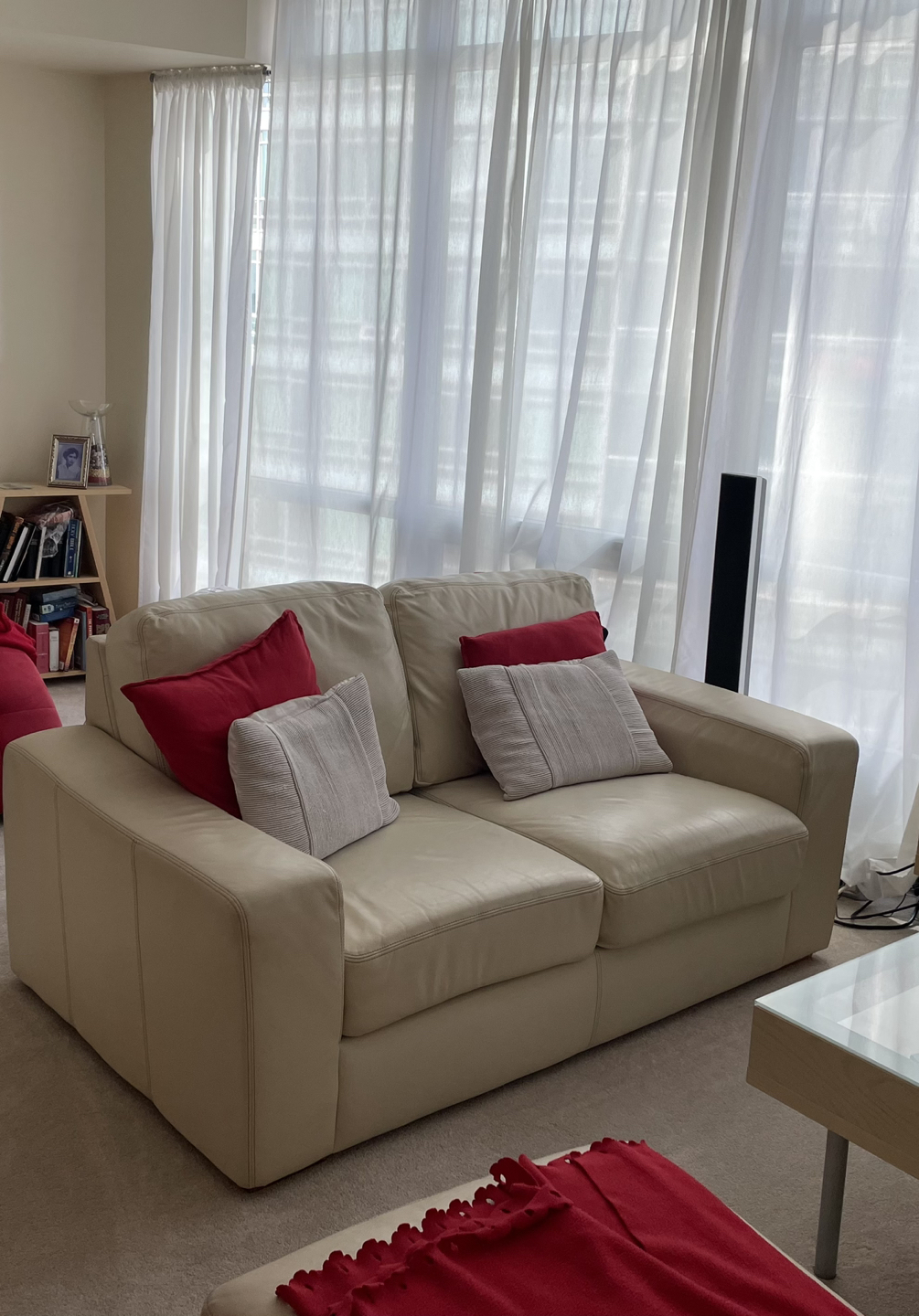 Leather couch set (4 pieces)