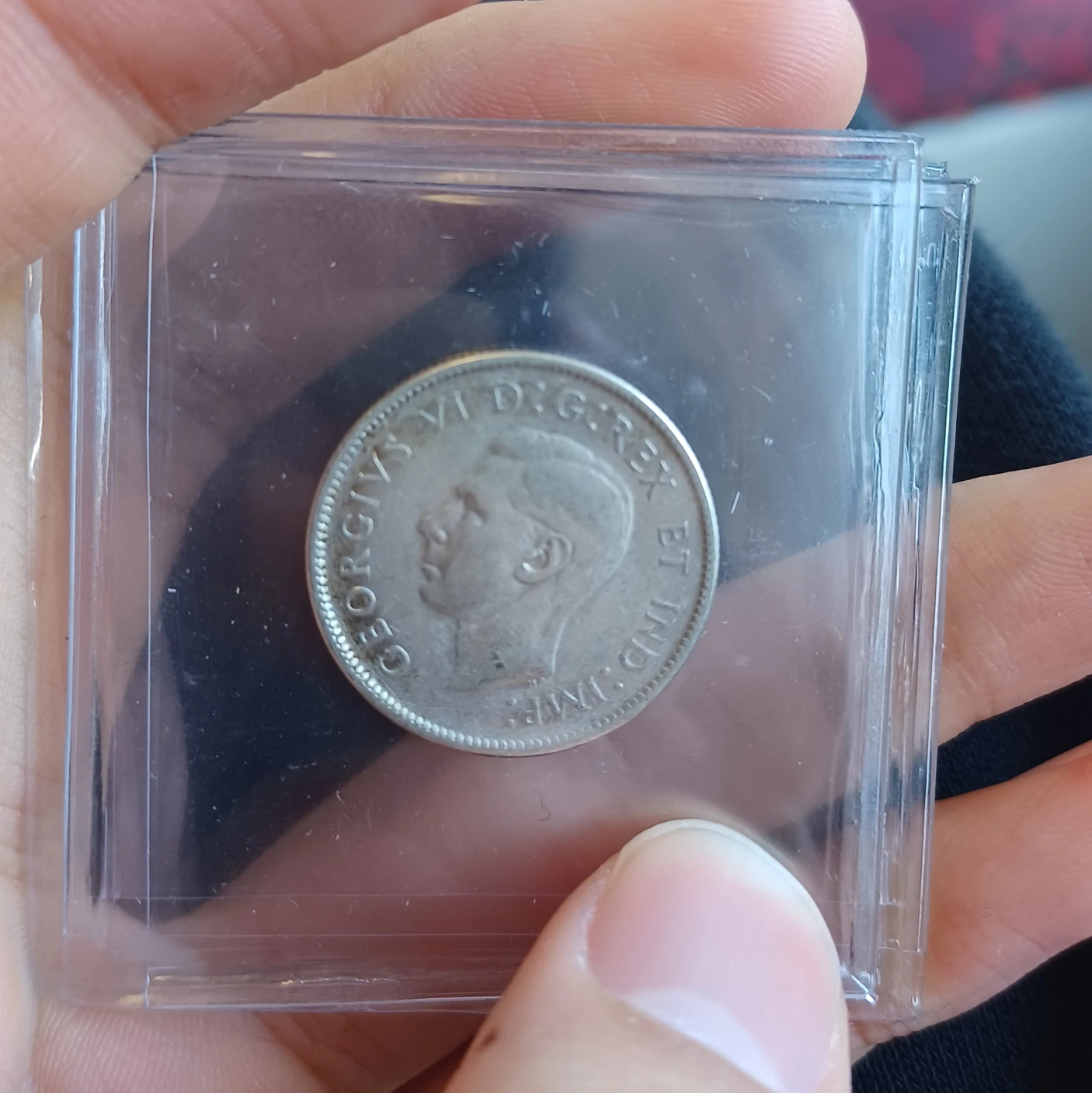1947 maple leaf dime and quarter vf coin thumbnail