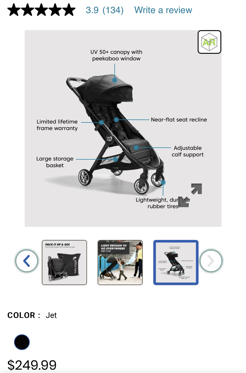 City tour -baby jogger stroller - photo 2