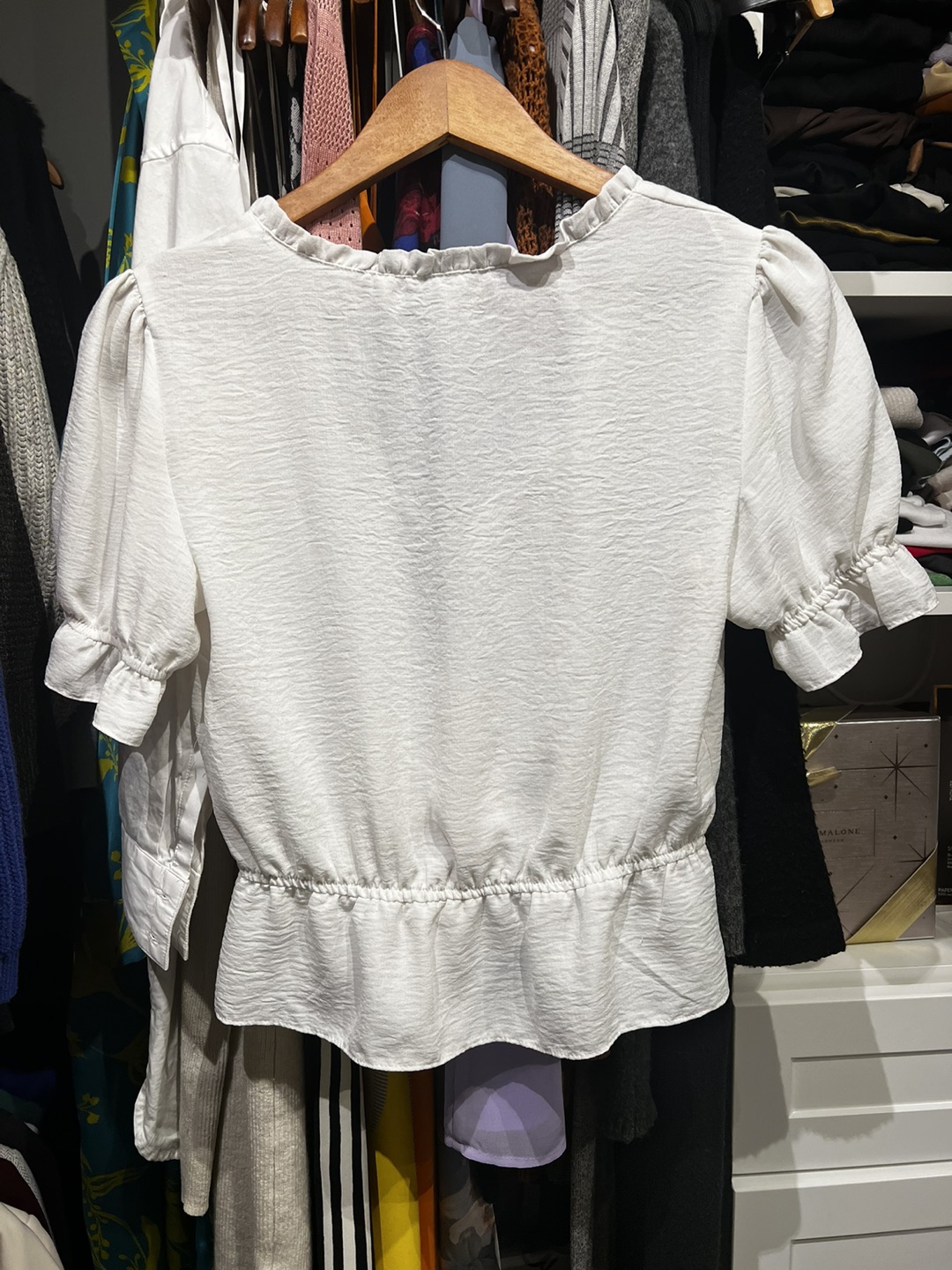 White blouse short sleeve - photo 2