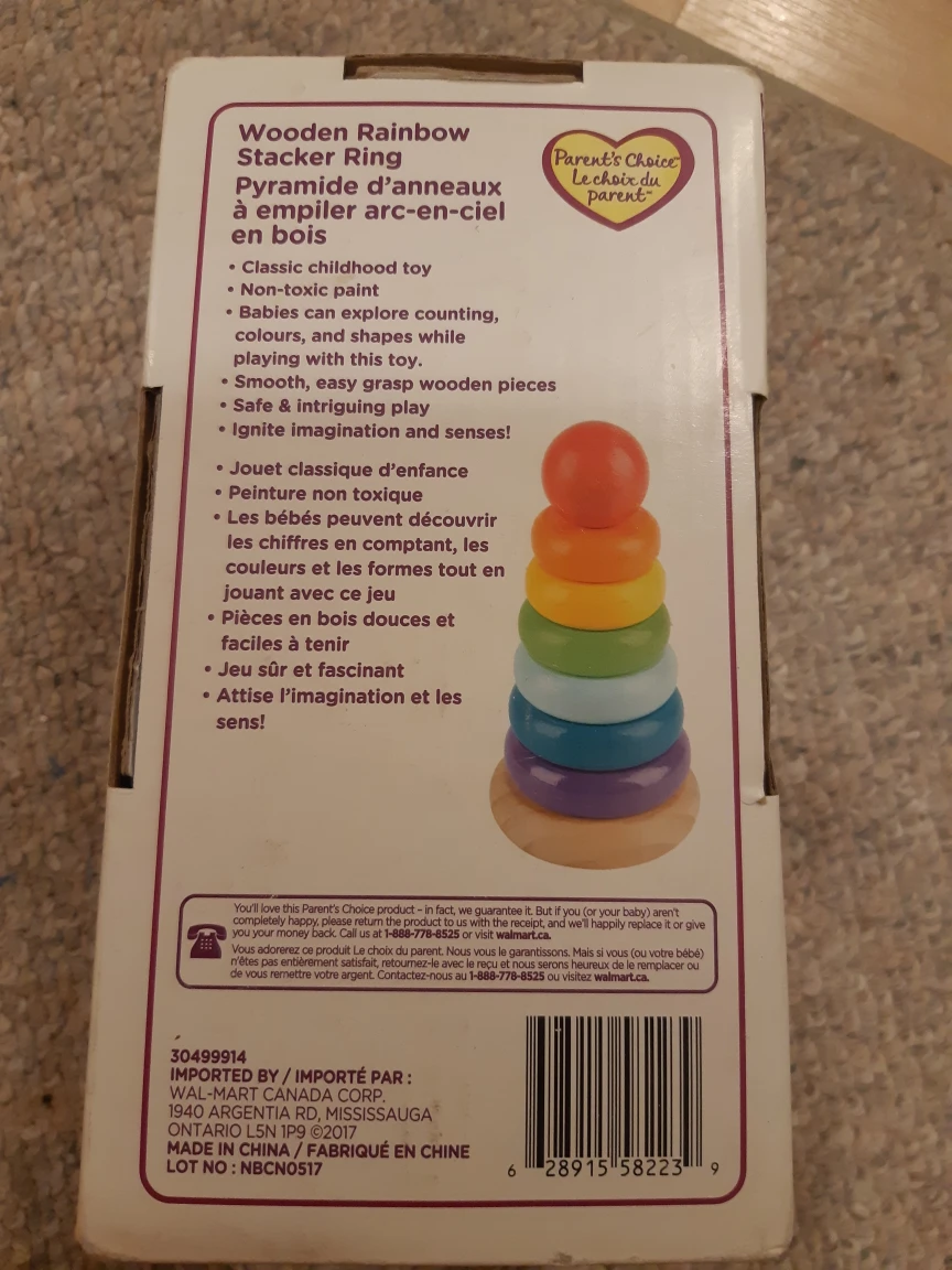 Wooden Rainbow Stacker Ring - photo 2