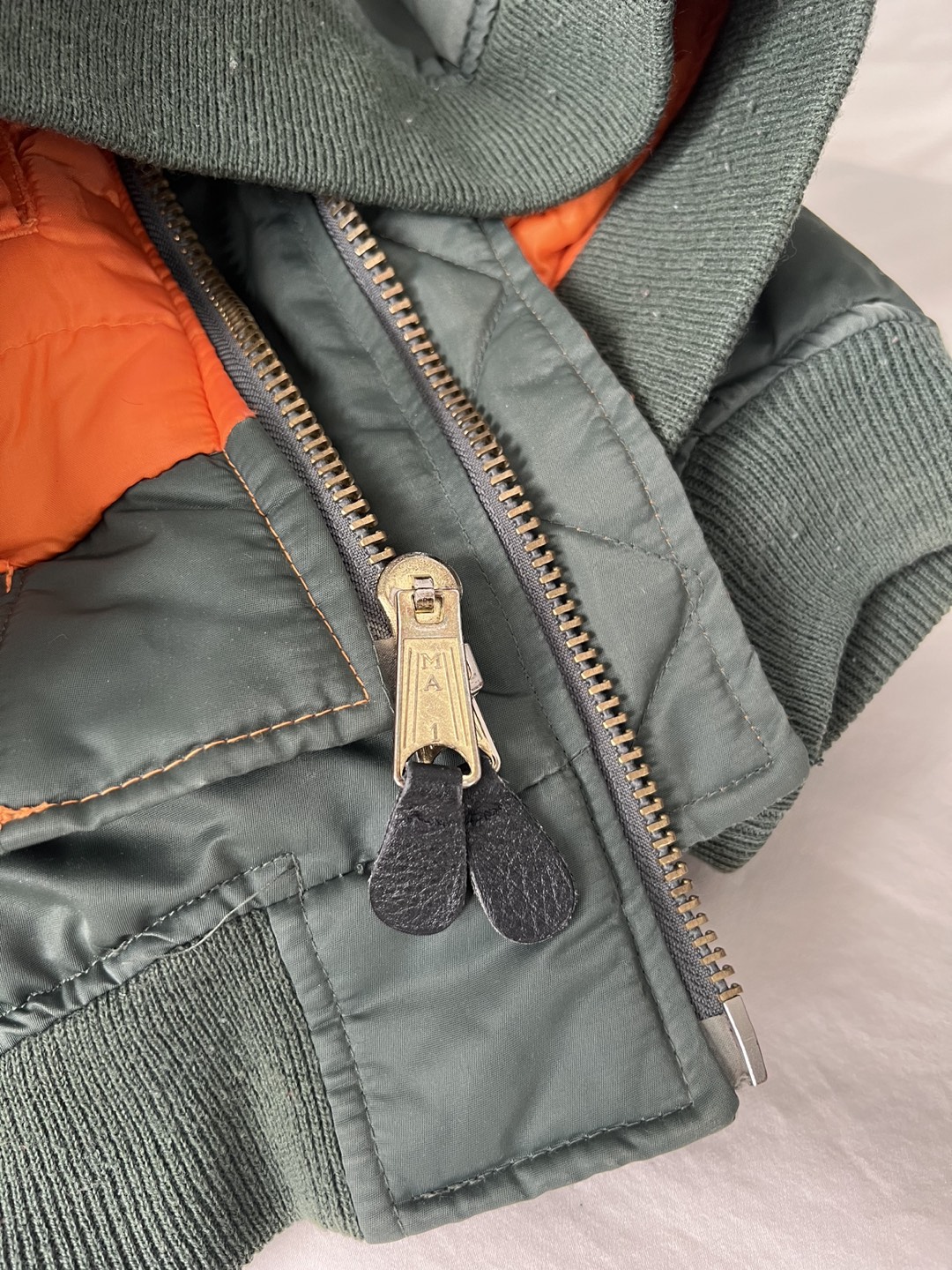 MA-1 Bomber Jacket - Reversible - Green/Orange - SM/MD size - photo 3