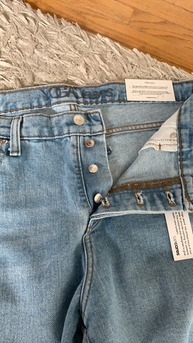 Yoga jeans wide straight leg