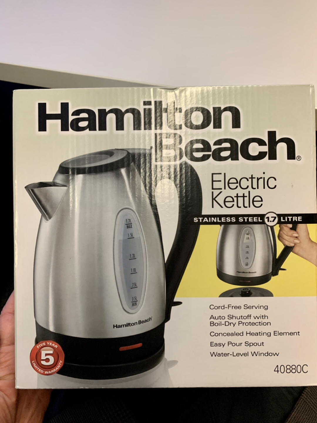NEW Electric Kettle, Hamilton Beach. Brand New in Box 📦 thumbnail