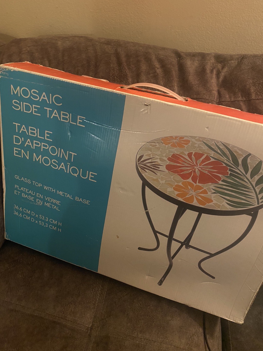 Brand new in box cute & charming mosaic side table