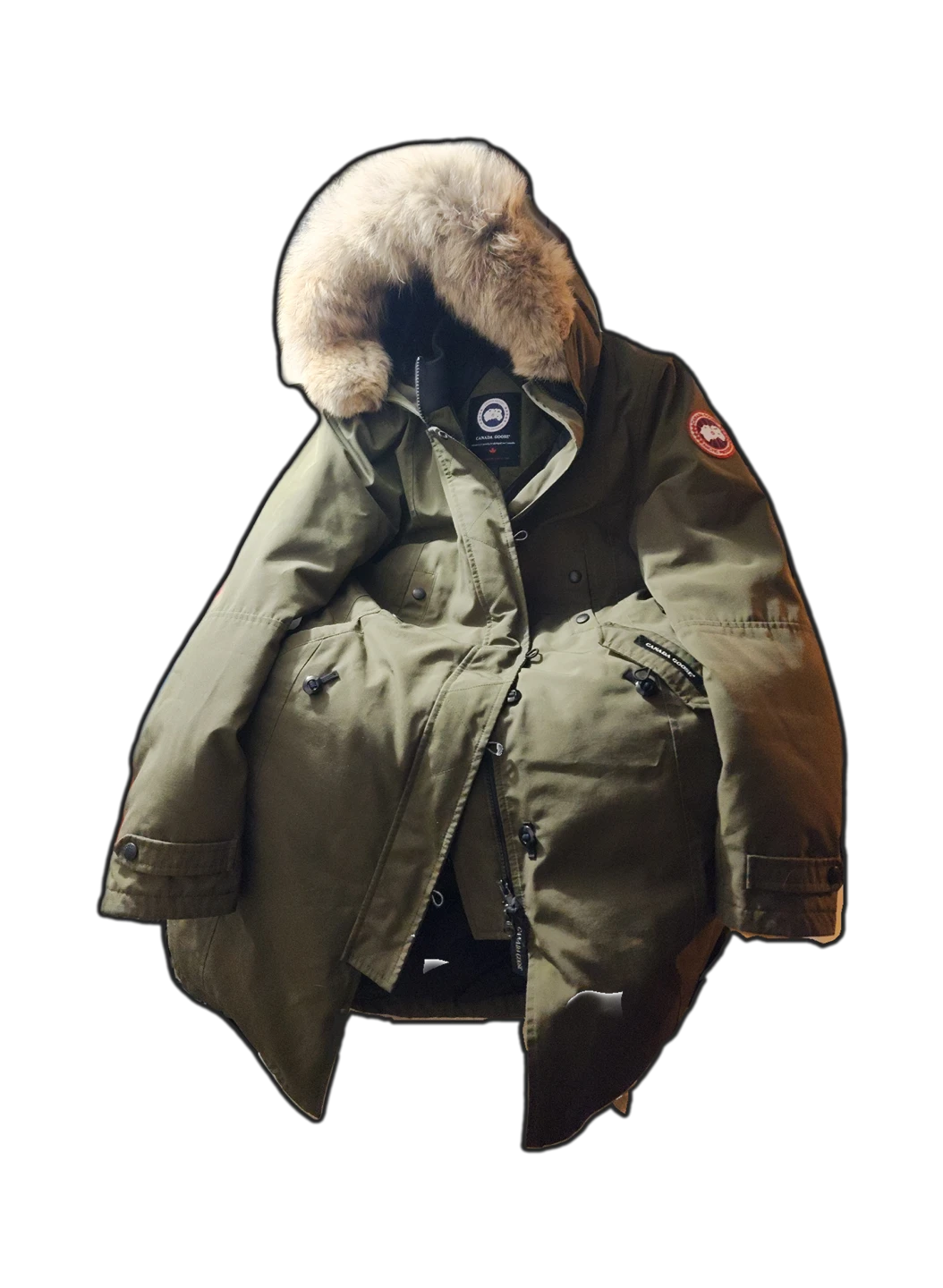 Canada Goose Ladies Medium Military Green Parka vintage image indicator(4)