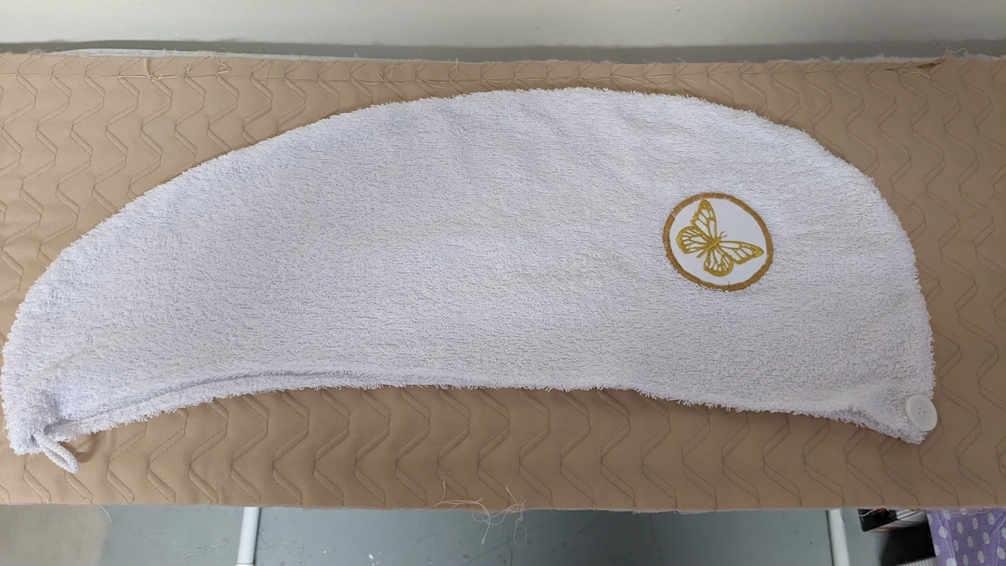 Embroidery Hair Turban Towel