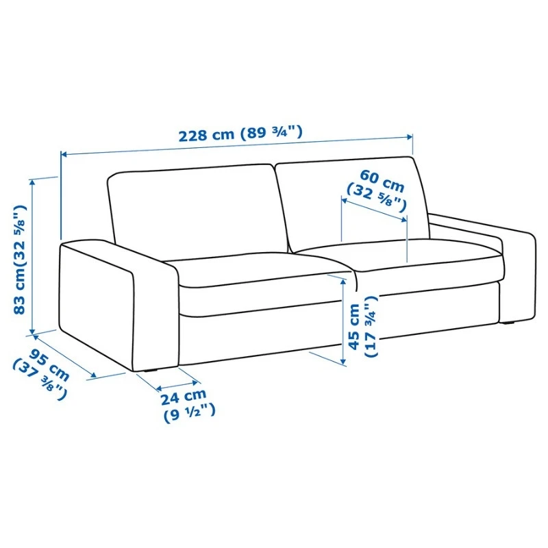 IKEA KIVIK Leather Sofa Set - photo 3