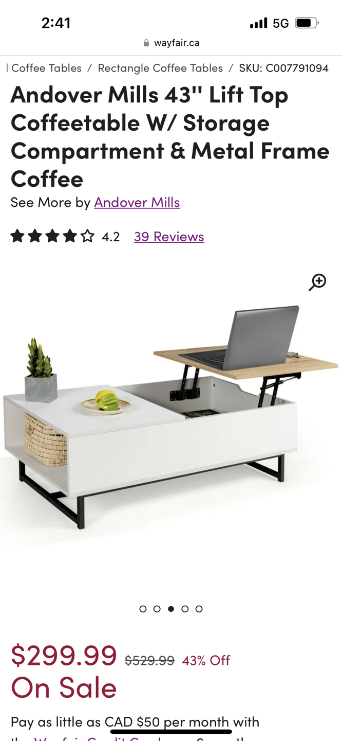 Coffee table - BRAND NEW IN BOX UNOPENED - photo 3