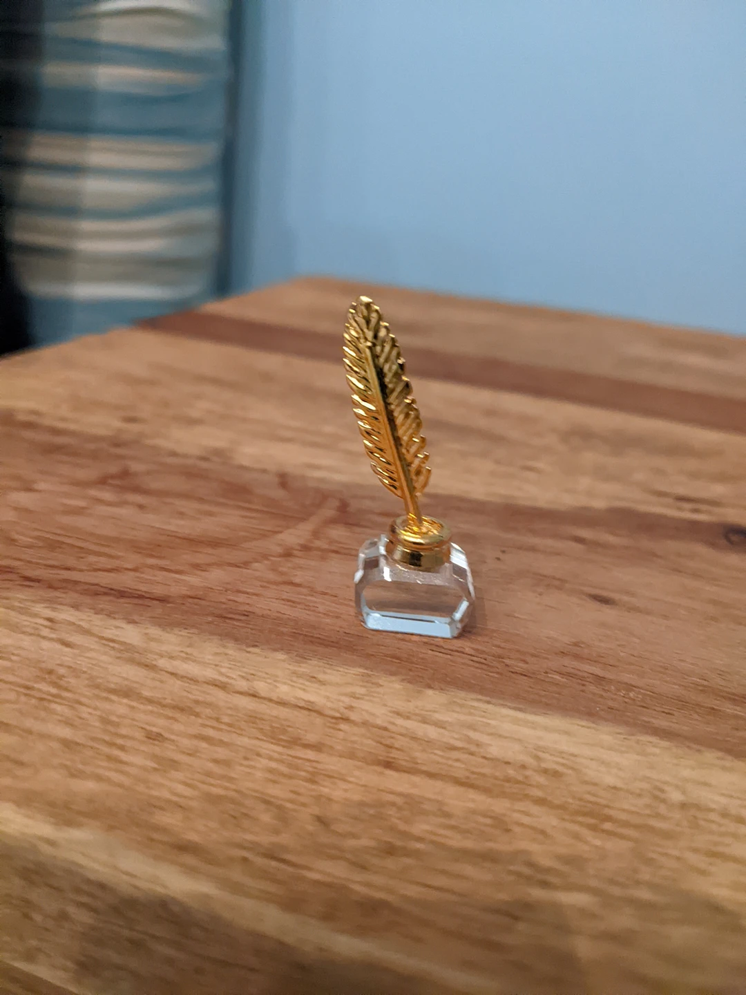 Swarovski crystal figurine quill and ink pot thumbnail