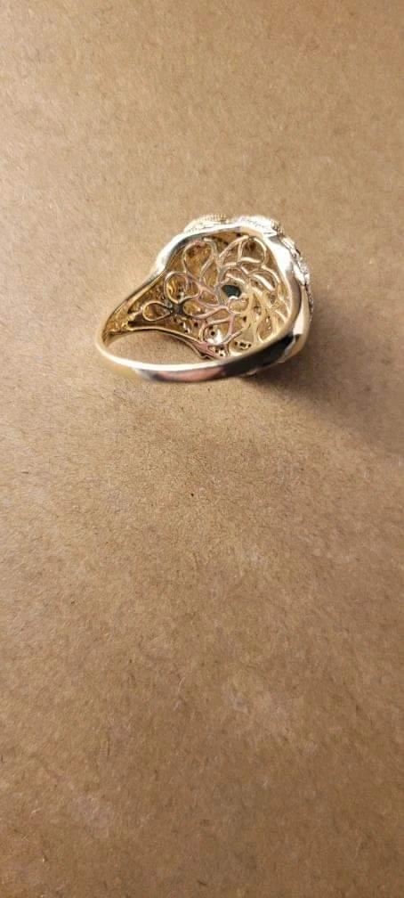 14kt yellow gold diamond  covered men's ring. - photo 2