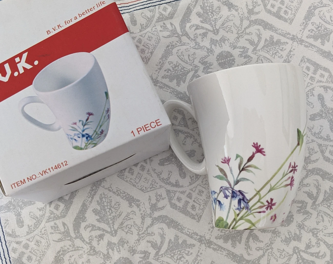 Beautiful unique floral mug with box - photo 5
