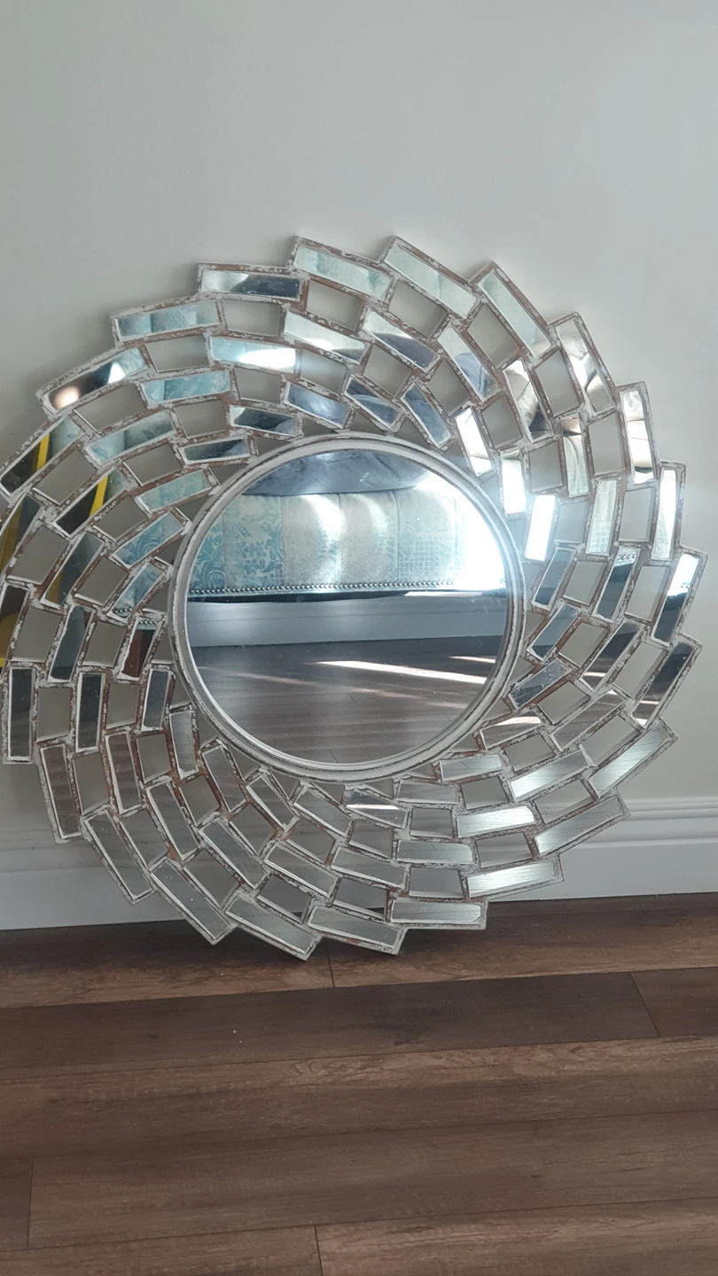 SALE Mirror white and silver wooden frame - photo 3