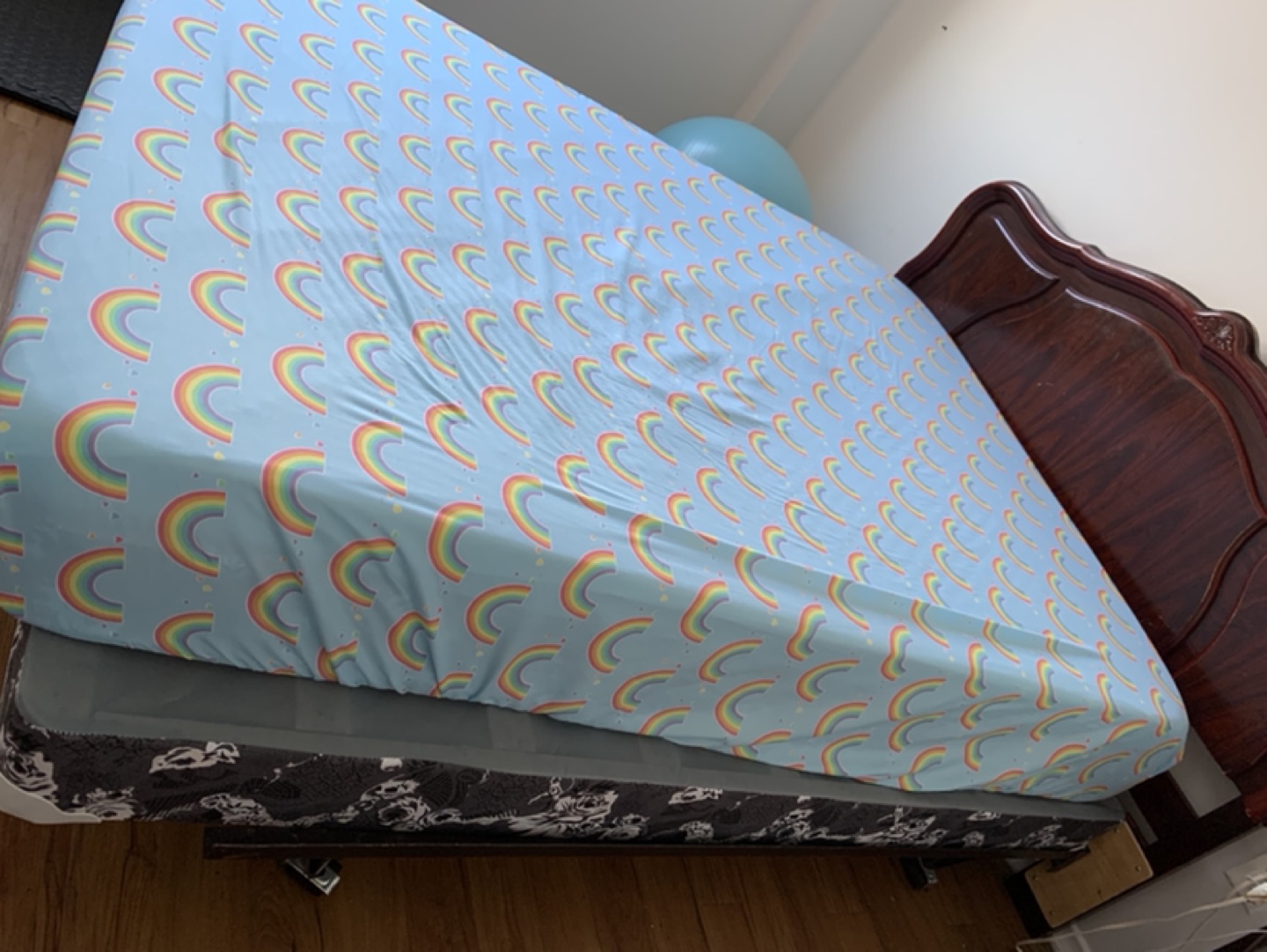 Double size bed, boxspring, mattress topper sale - photo 2