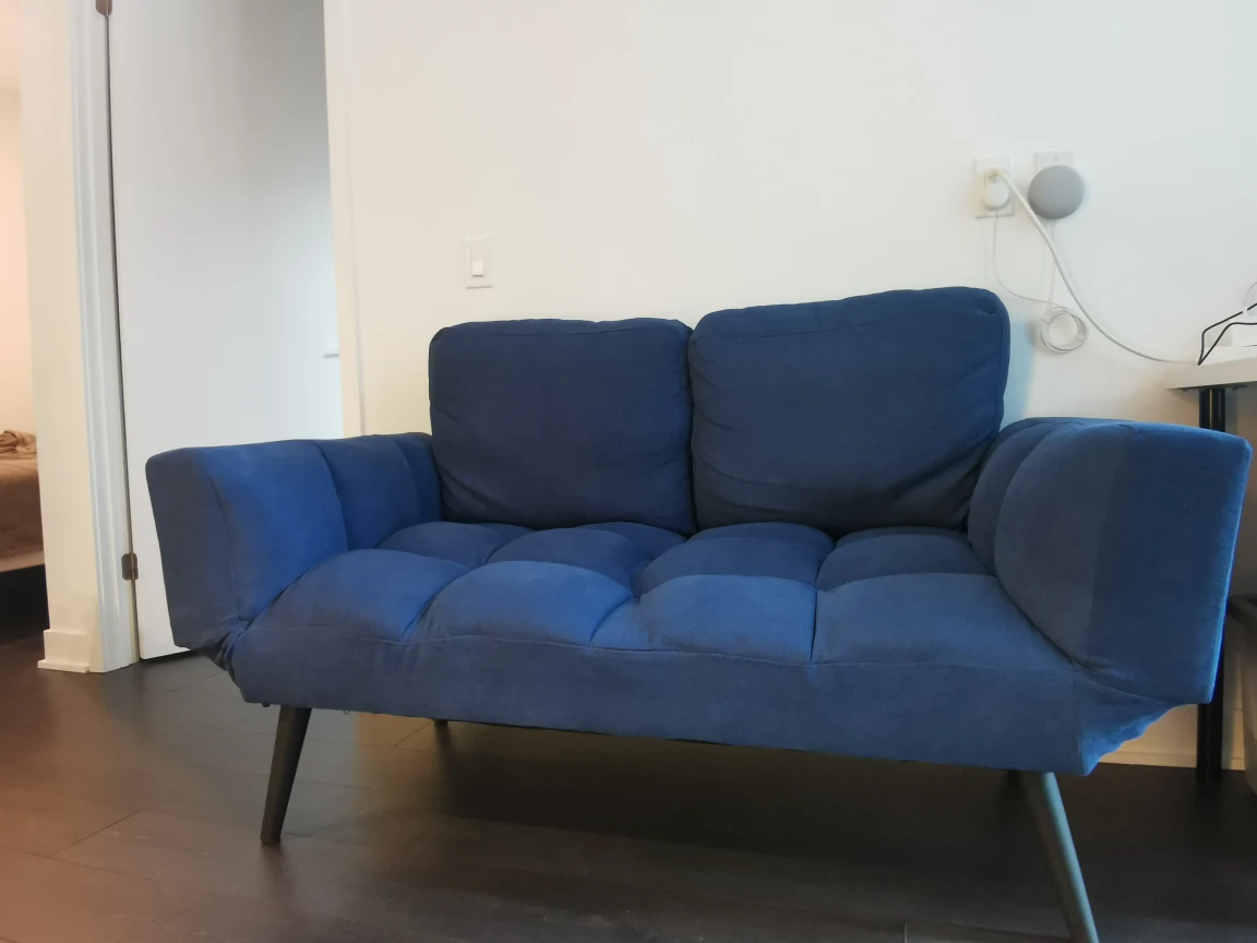 Navy blue sofa