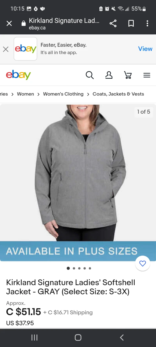 Women's Kirkland Signature Soft Shell Jacket. BNWOT. XXL image indicator(3)