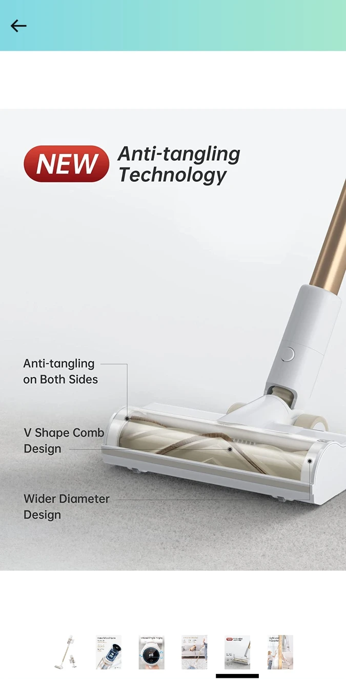 Dreametech Cordless Vacuum Cleaner, P10 Pro Vacuum Cleaner with - photo 5