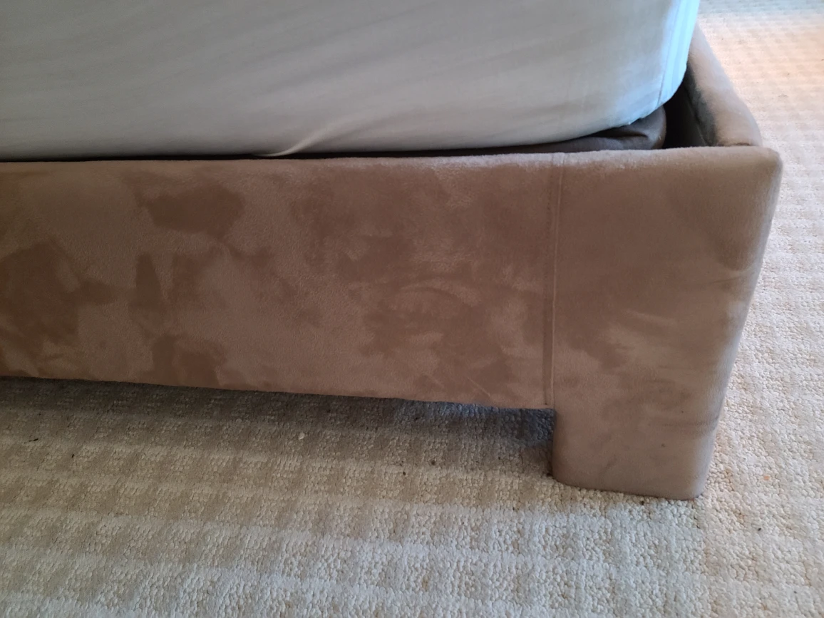 Moving Sale- URGENT KING Size Ultra Suede bed frame - photo 2