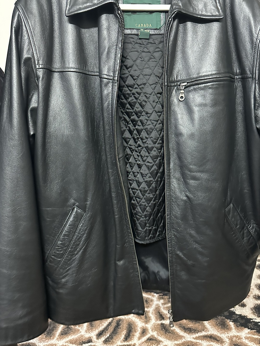 Black leather men’s jacket - photo 3