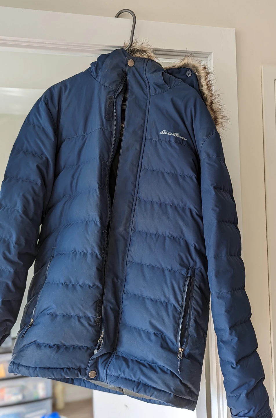 Eddie Bauer Down Parka Jacket Blue thumbnail