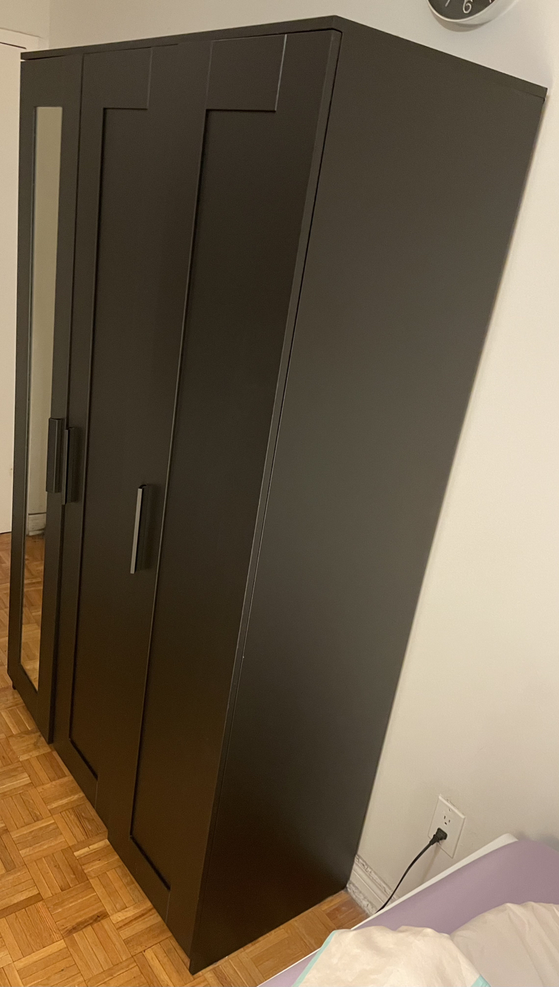 $130 - IKEA Brimnes Black Wardrobe - 3 Doors - photo 2