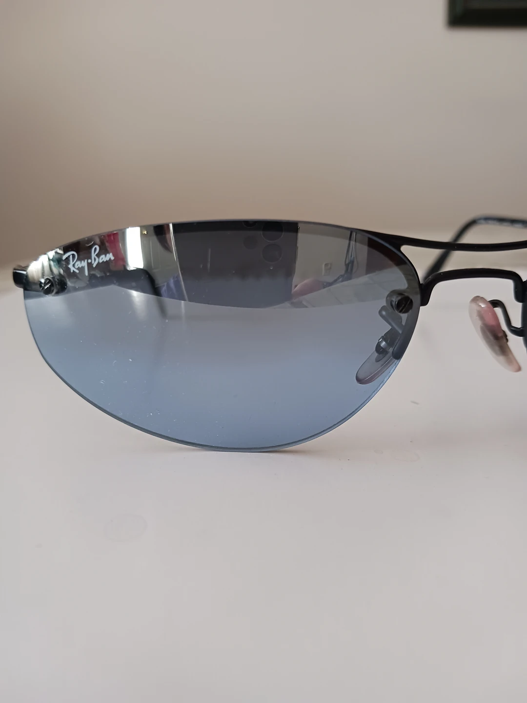 Authentic Ray Ban RB3155 Oval half rimless sunglasses. image indicator(3)