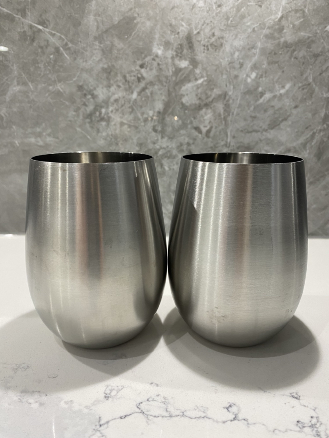 Stainless steel wine glasses
