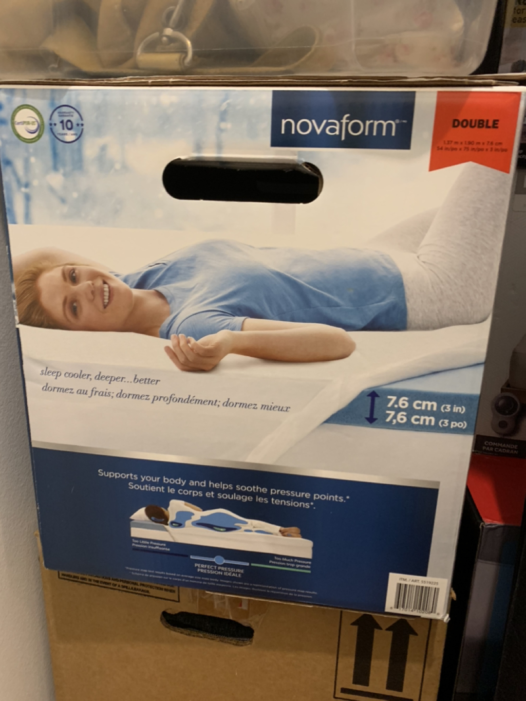Double size bed, boxspring, mattress topper sale - photo 3