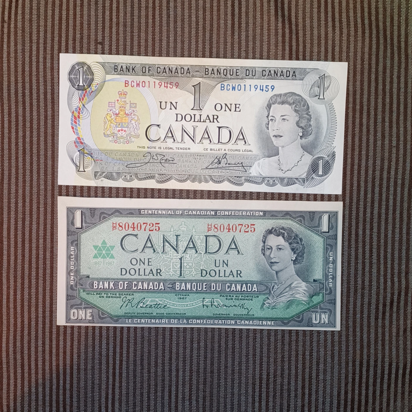 1967 & 1973 canada one dollar bills sets UNC thumbnail