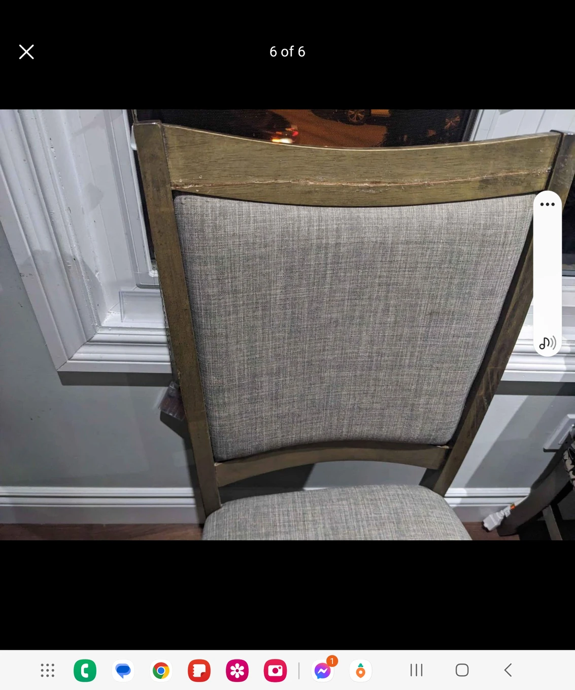 Walnut 6 seater dining table and chair - photo 5
