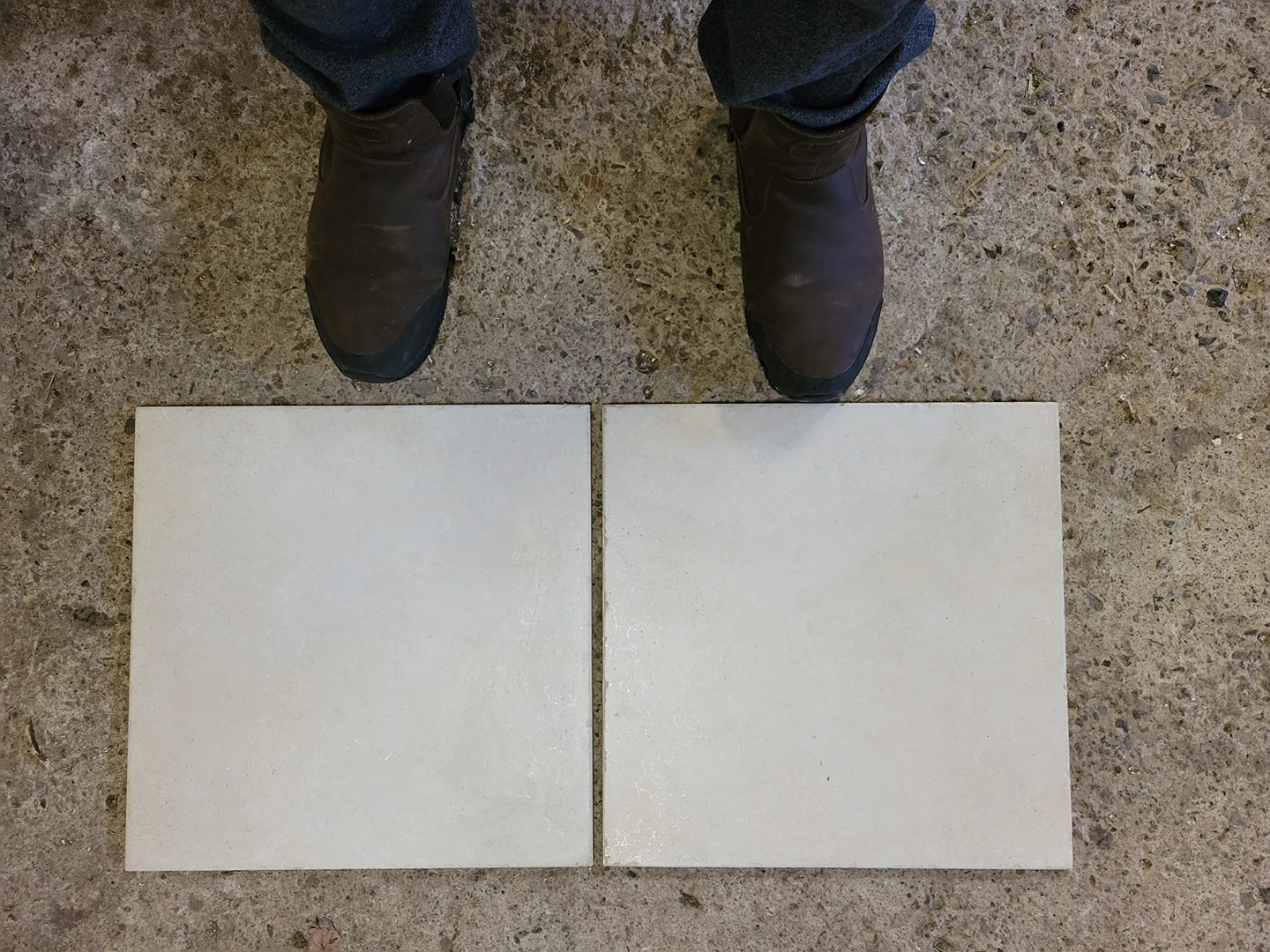 Two 16” x 16” Ceramic Floor/Pad Tiles
