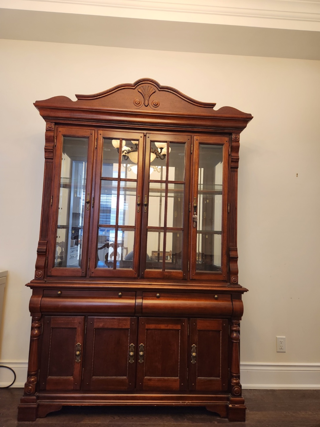 Solid Wood Tall Dining Cabinet