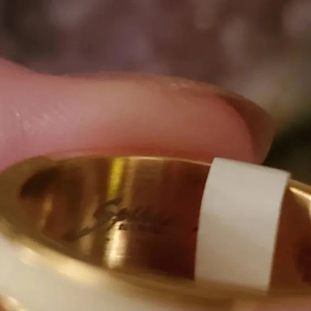 BNWT- Gold Plated and Ivory Enamel s7 ring image indicator(3)