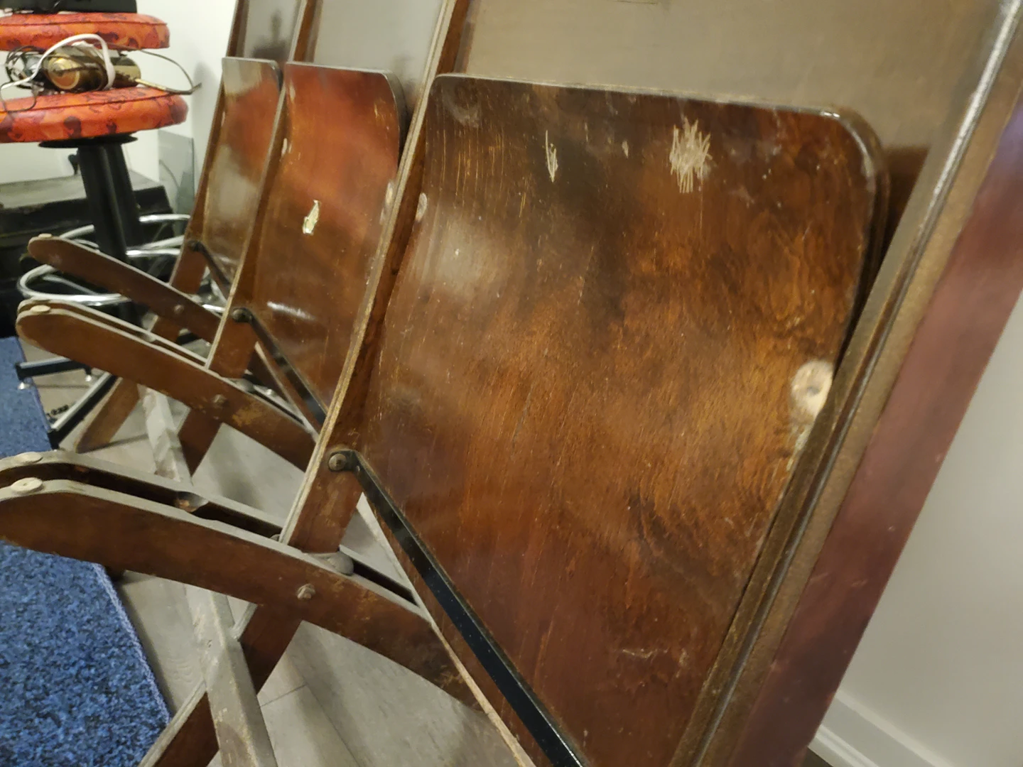 Vintage real wood bench - photo 3