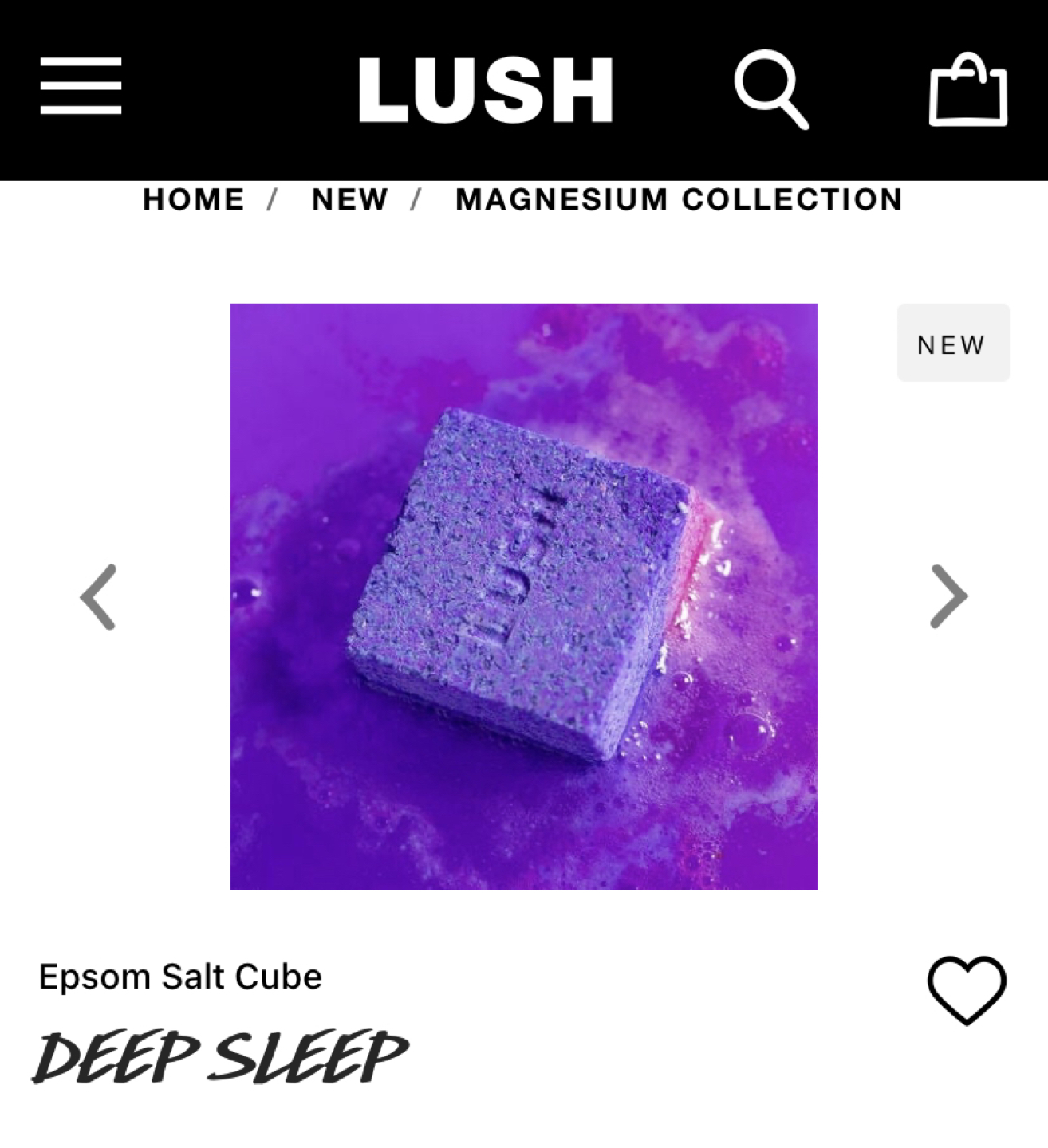 Lush - unused Deep Sleep Epsom Salt Cube bath bomb - photo 4